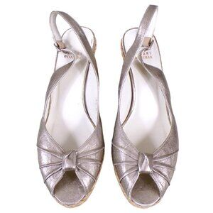 NEW Stuart Weitzman Peep Toe Fiesta Espadrille Wedge Sandals Size 9.5M #506